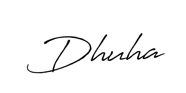 It looks lik you need a new signature style for name  Dhuha. Design unique handwritten (Antro_Vectra_Bolder) signature with our free signature maker in just a few clicks.  Dhuha signature style 7 images and pictures png