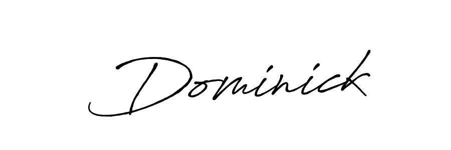 Use a signature maker to create a handwritten signature online. With this signature software, you can design (Antro_Vectra_Bolder) your own signature for name  Dominick.  Dominick signature style 7 images and pictures png