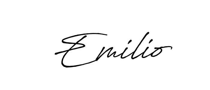 Make a short  Emilio signature style. Manage your documents anywhere anytime using Antro_Vectra_Bolder. Create and add eSignatures, submit forms, share and send files easily.  Emilio signature style 7 images and pictures png