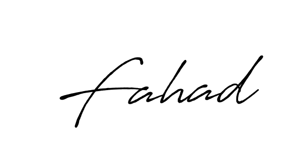 Design your own signature with our free online signature maker. With this signature software, you can create a handwritten (Antro_Vectra_Bolder) signature for name  Fahad.  Fahad signature style 7 images and pictures png