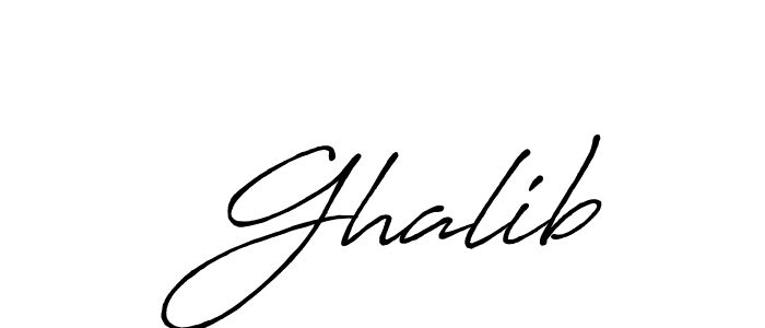 Once you've used our free online signature maker to create your best signature Antro_Vectra_Bolder style, it's time to enjoy all of the benefits that  Ghalib name signing documents.  Ghalib signature style 7 images and pictures png