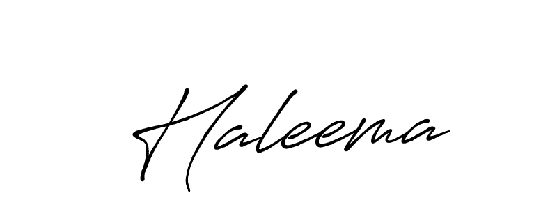 Use a signature maker to create a handwritten signature online. With this signature software, you can design (Antro_Vectra_Bolder) your own signature for name  Haleema.  Haleema signature style 7 images and pictures png