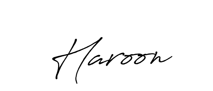 Make a beautiful signature design for name  Haroon. With this signature (Antro_Vectra_Bolder) style, you can create a handwritten signature for free.  Haroon signature style 7 images and pictures png