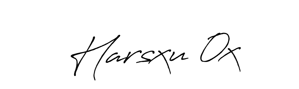 Use a signature maker to create a handwritten signature online. With this signature software, you can design (Antro_Vectra_Bolder) your own signature for name  Harsxu 0x.  Harsxu 0x signature style 7 images and pictures png