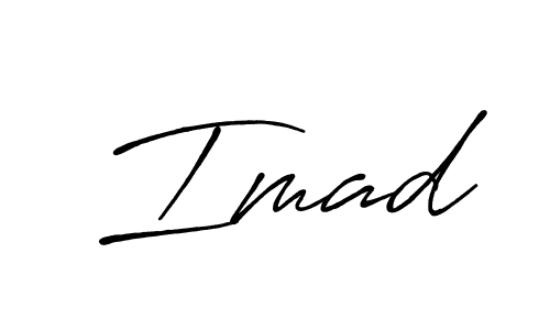 How to make  Imad name signature. Use Antro_Vectra_Bolder style for creating short signs online. This is the latest handwritten sign.  Imad signature style 7 images and pictures png
