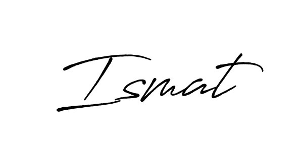 Create a beautiful signature design for name  Ismat. With this signature (Antro_Vectra_Bolder) fonts, you can make a handwritten signature for free.  Ismat signature style 7 images and pictures png