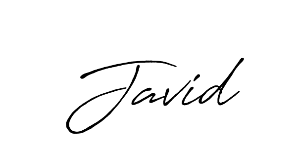 How to make  Javid name signature. Use Antro_Vectra_Bolder style for creating short signs online. This is the latest handwritten sign.  Javid signature style 7 images and pictures png