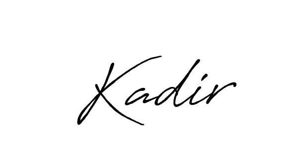 Also we have  Kadir name is the best signature style. Create professional handwritten signature collection using Antro_Vectra_Bolder autograph style.  Kadir signature style 7 images and pictures png