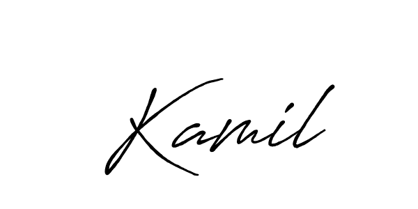 if you are searching for the best signature style for your name  Kamil. so please give up your signature search. here we have designed multiple signature styles  using Antro_Vectra_Bolder.  Kamil signature style 7 images and pictures png