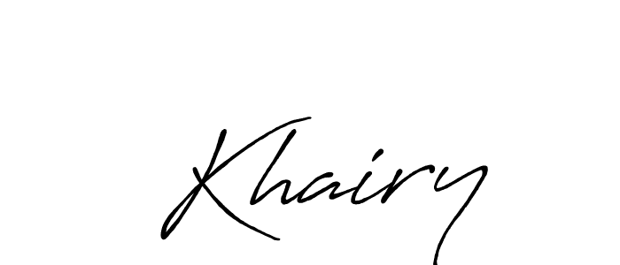 Design your own signature with our free online signature maker. With this signature software, you can create a handwritten (Antro_Vectra_Bolder) signature for name  Khairy.  Khairy signature style 7 images and pictures png