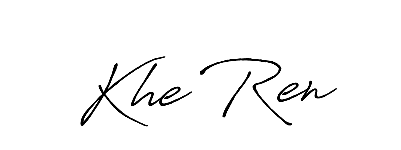 Create a beautiful signature design for name  Khe Ren. With this signature (Antro_Vectra_Bolder) fonts, you can make a handwritten signature for free.  Khe Ren signature style 7 images and pictures png