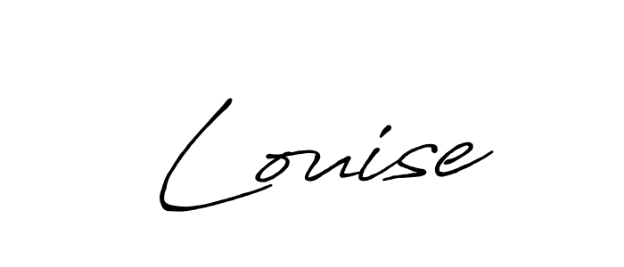 Similarly Antro_Vectra_Bolder is the best handwritten signature design. Signature creator online .You can use it as an online autograph creator for name  Louise.  Louise signature style 7 images and pictures png