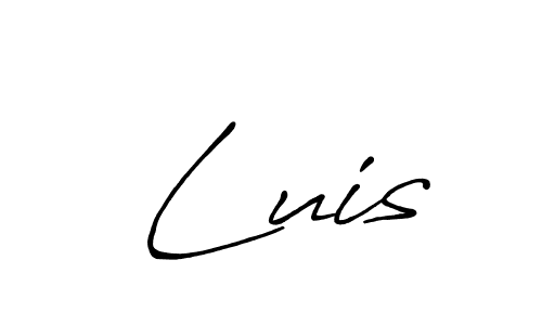 How to make  Luis name signature. Use Antro_Vectra_Bolder style for creating short signs online. This is the latest handwritten sign.  Luis signature style 7 images and pictures png