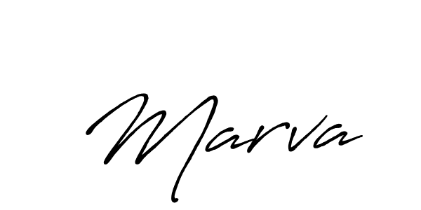 Similarly Antro_Vectra_Bolder is the best handwritten signature design. Signature creator online .You can use it as an online autograph creator for name  Marva.  Marva signature style 7 images and pictures png