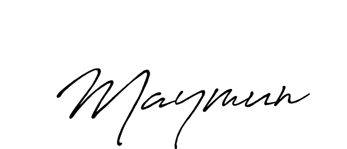 Make a beautiful signature design for name  Maymun. With this signature (Antro_Vectra_Bolder) style, you can create a handwritten signature for free.  Maymun signature style 7 images and pictures png