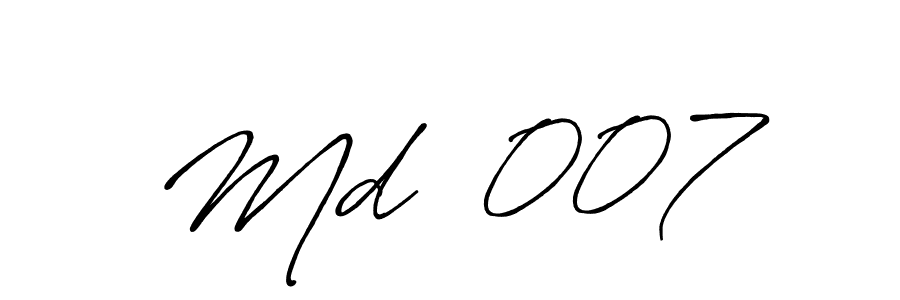 Design your own signature with our free online signature maker. With this signature software, you can create a handwritten (Antro_Vectra_Bolder) signature for name  Md  007 .  Md  007  signature style 7 images and pictures png