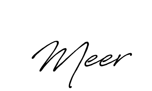 Create a beautiful signature design for name  Meer. With this signature (Antro_Vectra_Bolder) fonts, you can make a handwritten signature for free.  Meer signature style 7 images and pictures png