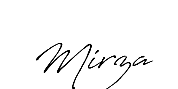 How to make  Mirza signature? Antro_Vectra_Bolder is a professional autograph style. Create handwritten signature for  Mirza name.  Mirza signature style 7 images and pictures png