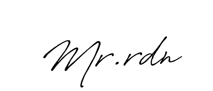 The best way (Antro_Vectra_Bolder) to make a short signature is to pick only two or three words in your name. The name  Mr.rdn include a total of six letters. For converting this name.  Mr.rdn signature style 7 images and pictures png