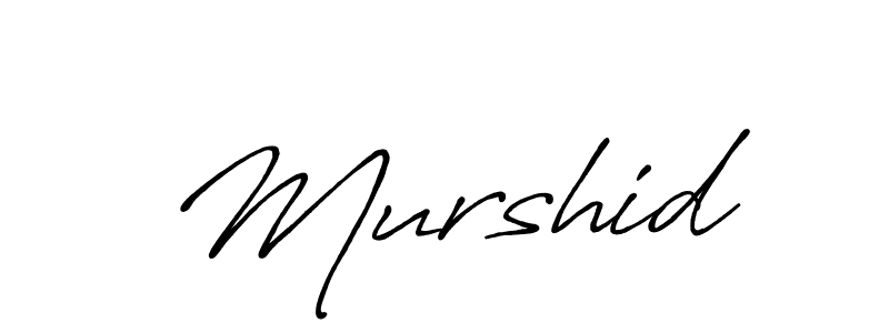 How to make  Murshid name signature. Use Antro_Vectra_Bolder style for creating short signs online. This is the latest handwritten sign.  Murshid signature style 7 images and pictures png