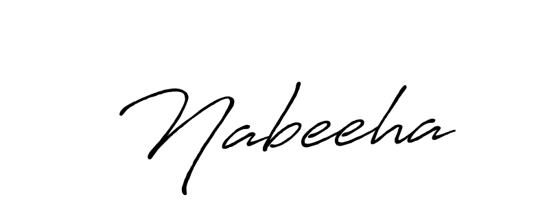 Create a beautiful signature design for name  Nabeeha. With this signature (Antro_Vectra_Bolder) fonts, you can make a handwritten signature for free.  Nabeeha signature style 7 images and pictures png