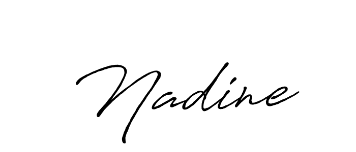 Create a beautiful signature design for name  Nadine. With this signature (Antro_Vectra_Bolder) fonts, you can make a handwritten signature for free.  Nadine signature style 7 images and pictures png