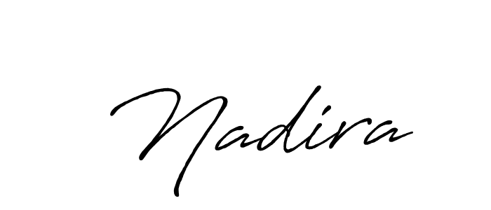 Design your own signature with our free online signature maker. With this signature software, you can create a handwritten (Antro_Vectra_Bolder) signature for name  Nadira.  Nadira signature style 7 images and pictures png