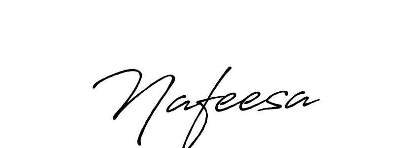 Use a signature maker to create a handwritten signature online. With this signature software, you can design (Antro_Vectra_Bolder) your own signature for name  Nafeesa.  Nafeesa signature style 7 images and pictures png