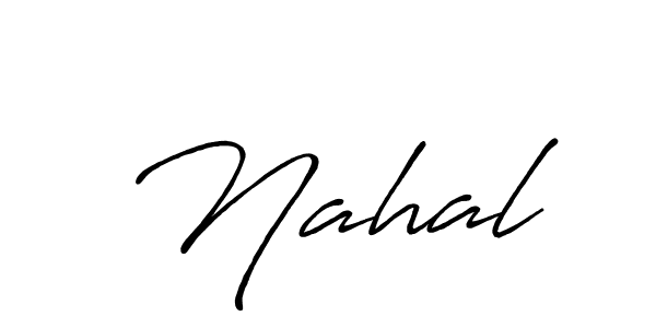 Make a beautiful signature design for name  Nahal. With this signature (Antro_Vectra_Bolder) style, you can create a handwritten signature for free.  Nahal signature style 7 images and pictures png