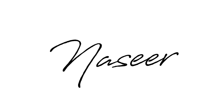 Use a signature maker to create a handwritten signature online. With this signature software, you can design (Antro_Vectra_Bolder) your own signature for name  Naseer.  Naseer signature style 7 images and pictures png