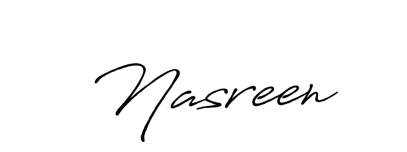 Design your own signature with our free online signature maker. With this signature software, you can create a handwritten (Antro_Vectra_Bolder) signature for name  Nasreen.  Nasreen signature style 7 images and pictures png