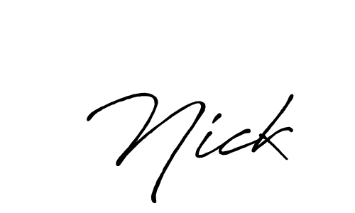 It looks lik you need a new signature style for name  Nick. Design unique handwritten (Antro_Vectra_Bolder) signature with our free signature maker in just a few clicks.  Nick signature style 7 images and pictures png