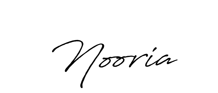 Make a beautiful signature design for name  Nooria. With this signature (Antro_Vectra_Bolder) style, you can create a handwritten signature for free.  Nooria signature style 7 images and pictures png