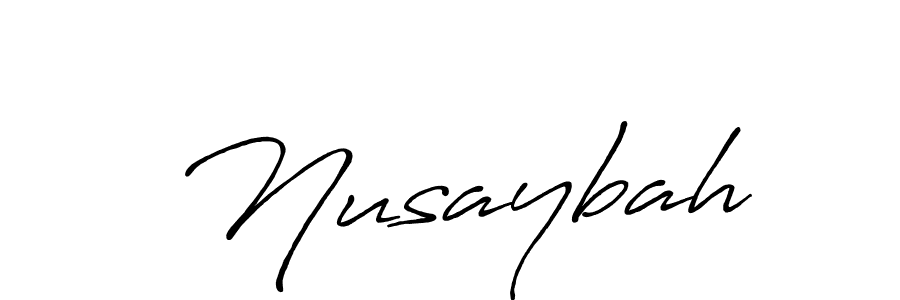 Also we have  Nusaybah name is the best signature style. Create professional handwritten signature collection using Antro_Vectra_Bolder autograph style.  Nusaybah signature style 7 images and pictures png