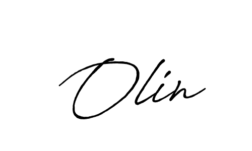 Make a beautiful signature design for name  Olin. With this signature (Antro_Vectra_Bolder) style, you can create a handwritten signature for free.  Olin signature style 7 images and pictures png