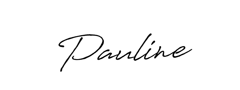 Design your own signature with our free online signature maker. With this signature software, you can create a handwritten (Antro_Vectra_Bolder) signature for name  Pauline.  Pauline signature style 7 images and pictures png