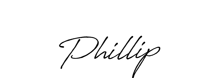 Create a beautiful signature design for name  Phillip. With this signature (Antro_Vectra_Bolder) fonts, you can make a handwritten signature for free.  Phillip signature style 7 images and pictures png