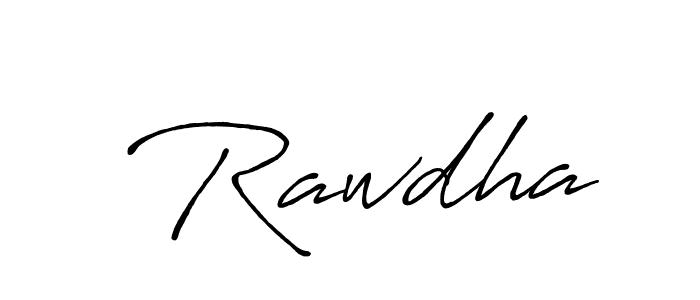 You should practise on your own different ways (Antro_Vectra_Bolder) to write your name ( Rawdha) in signature. don't let someone else do it for you.  Rawdha signature style 7 images and pictures png