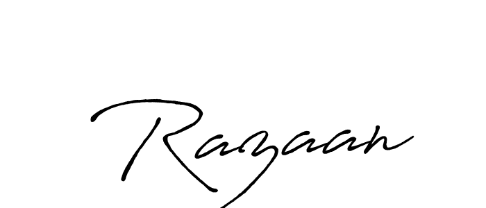 Similarly Antro_Vectra_Bolder is the best handwritten signature design. Signature creator online .You can use it as an online autograph creator for name  Razaan.  Razaan signature style 7 images and pictures png