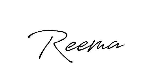 Design your own signature with our free online signature maker. With this signature software, you can create a handwritten (Antro_Vectra_Bolder) signature for name  Reema.  Reema signature style 7 images and pictures png