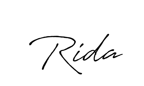 Make a beautiful signature design for name  Rida. With this signature (Antro_Vectra_Bolder) style, you can create a handwritten signature for free.  Rida signature style 7 images and pictures png