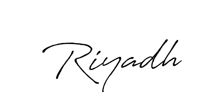 How to make  Riyadh signature? Antro_Vectra_Bolder is a professional autograph style. Create handwritten signature for  Riyadh name.  Riyadh signature style 7 images and pictures png