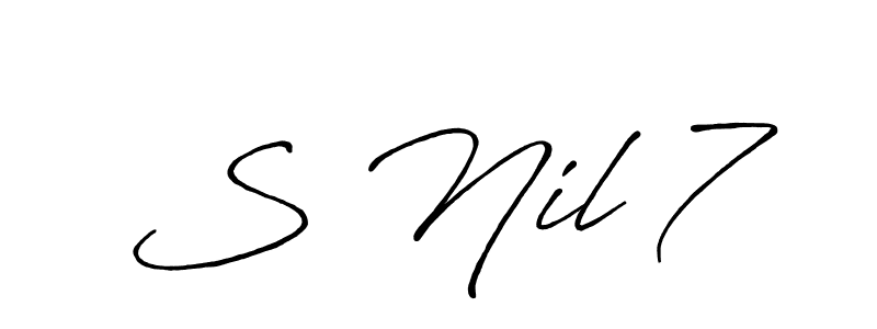 How to make  S Nil 7 signature? Antro_Vectra_Bolder is a professional autograph style. Create handwritten signature for  S Nil 7 name.  S Nil 7 signature style 7 images and pictures png