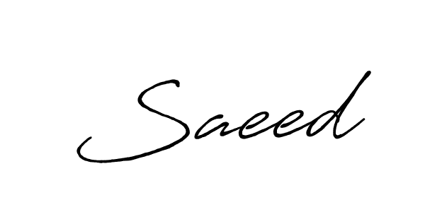 How to make  Saeed name signature. Use Antro_Vectra_Bolder style for creating short signs online. This is the latest handwritten sign.  Saeed signature style 7 images and pictures png