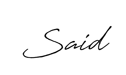 Similarly Antro_Vectra_Bolder is the best handwritten signature design. Signature creator online .You can use it as an online autograph creator for name  Said.  Said signature style 7 images and pictures png