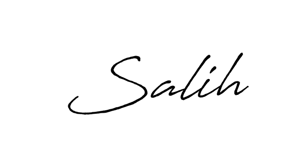 Create a beautiful signature design for name  Salih. With this signature (Antro_Vectra_Bolder) fonts, you can make a handwritten signature for free.  Salih signature style 7 images and pictures png