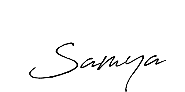 Make a beautiful signature design for name  Samya. With this signature (Antro_Vectra_Bolder) style, you can create a handwritten signature for free.  Samya signature style 7 images and pictures png