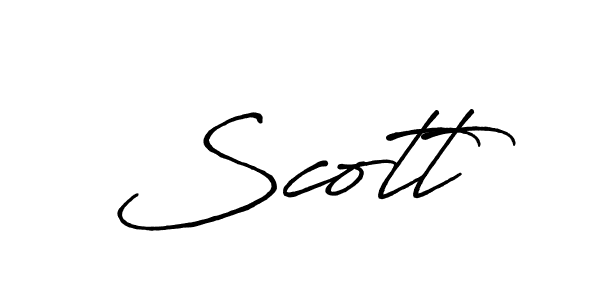 Create a beautiful signature design for name  Scott. With this signature (Antro_Vectra_Bolder) fonts, you can make a handwritten signature for free.  Scott signature style 7 images and pictures png