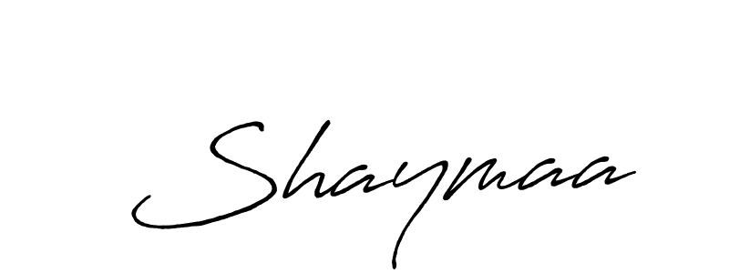 Create a beautiful signature design for name  Shaymaa. With this signature (Antro_Vectra_Bolder) fonts, you can make a handwritten signature for free.  Shaymaa signature style 7 images and pictures png