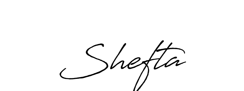 The best way (Antro_Vectra_Bolder) to make a short signature is to pick only two or three words in your name. The name  Shefta  include a total of six letters. For converting this name.  Shefta  signature style 7 images and pictures png